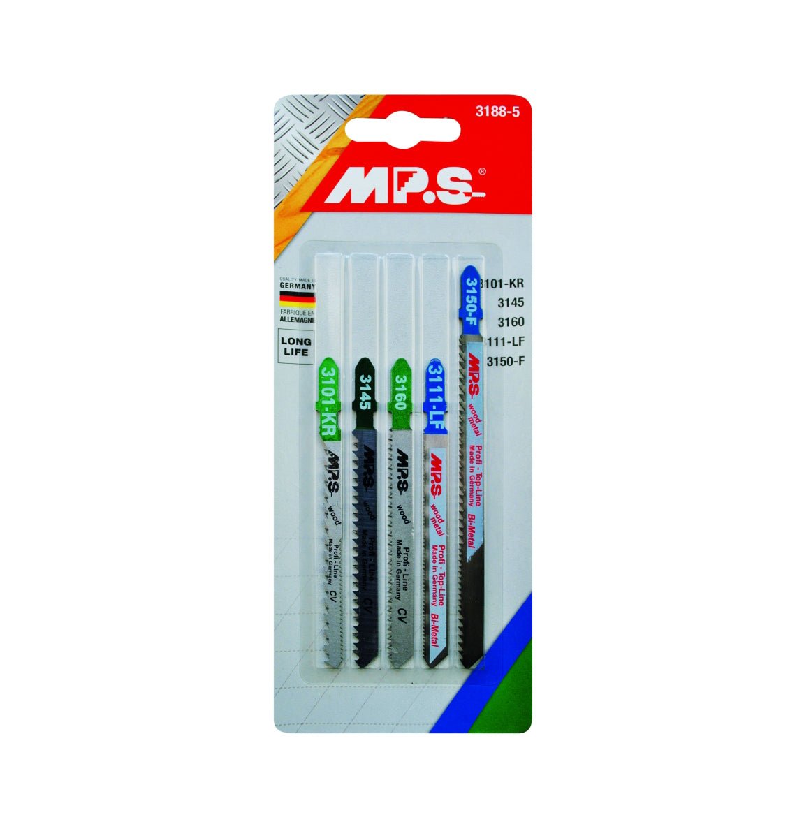 MPS - Juego de 5 sierras de calar madera y metal 3188 - 5 - Ferrotecnia