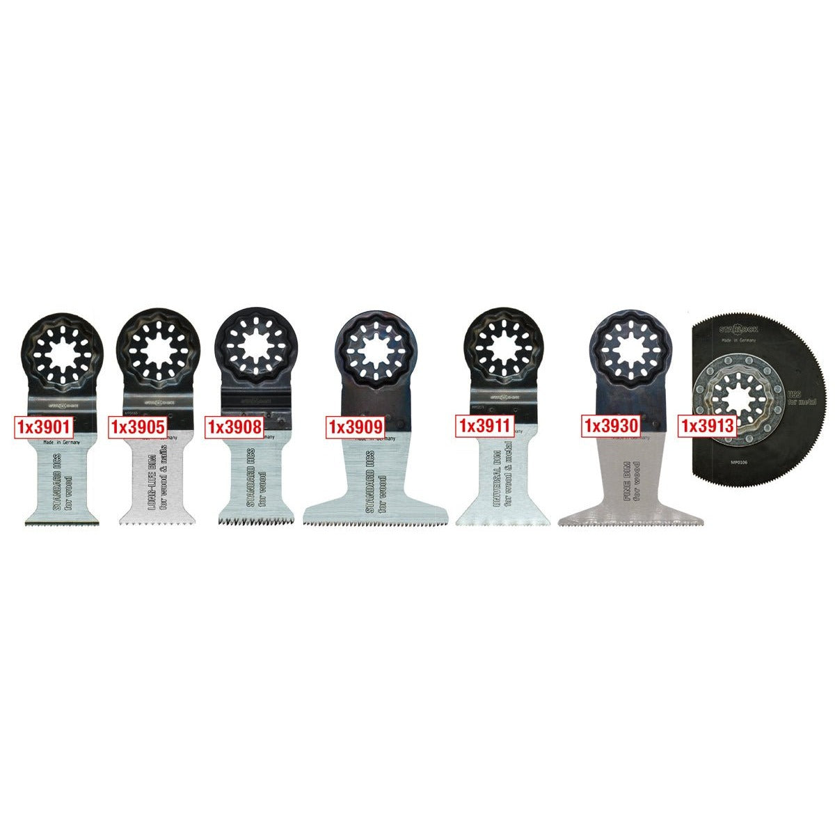 MPS - 7-Piece Oscillating Saw Blade Set for Wood and Metal 3900-SET 7