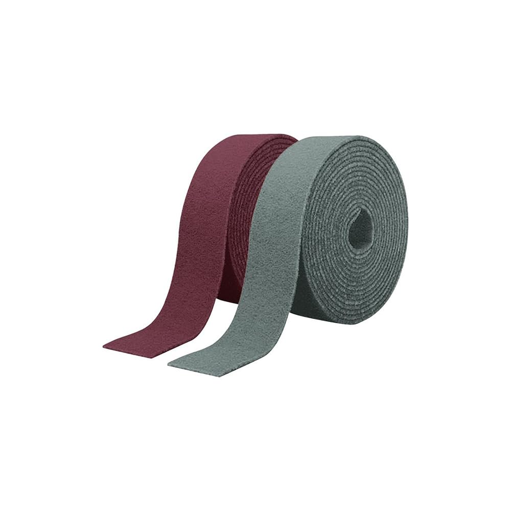 Norton 63642587694 - Rollo de vellón abrasivo Beartex Clean & Blend, grano muy fino, 115 mm x 10 m, burdeos
