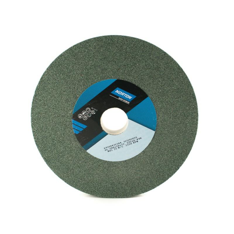 Norton 69210431384 - Muela abrasiva de carburo de silicio verde 39C60K6VK, 200 x 20 x 32 mm