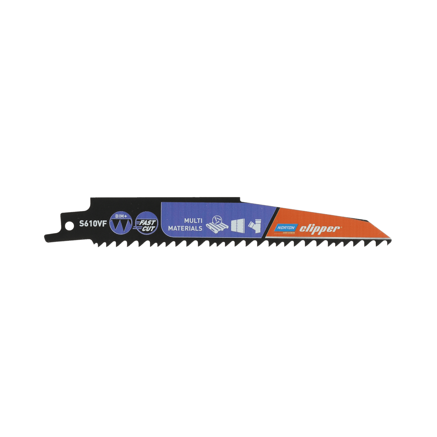 Norton 70184608365 - Hoja de sierra de sable S610VF, bimetal, 5-8 TPI, 152 mm, madera con clavos y metales no férricos (Lote de 2 uds)