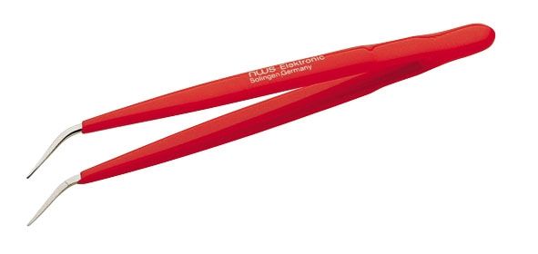 NWS 027GP - 155 - Pinzas puntas extrafinas acodadas 40º interior estriado fino - Ferrotecnia