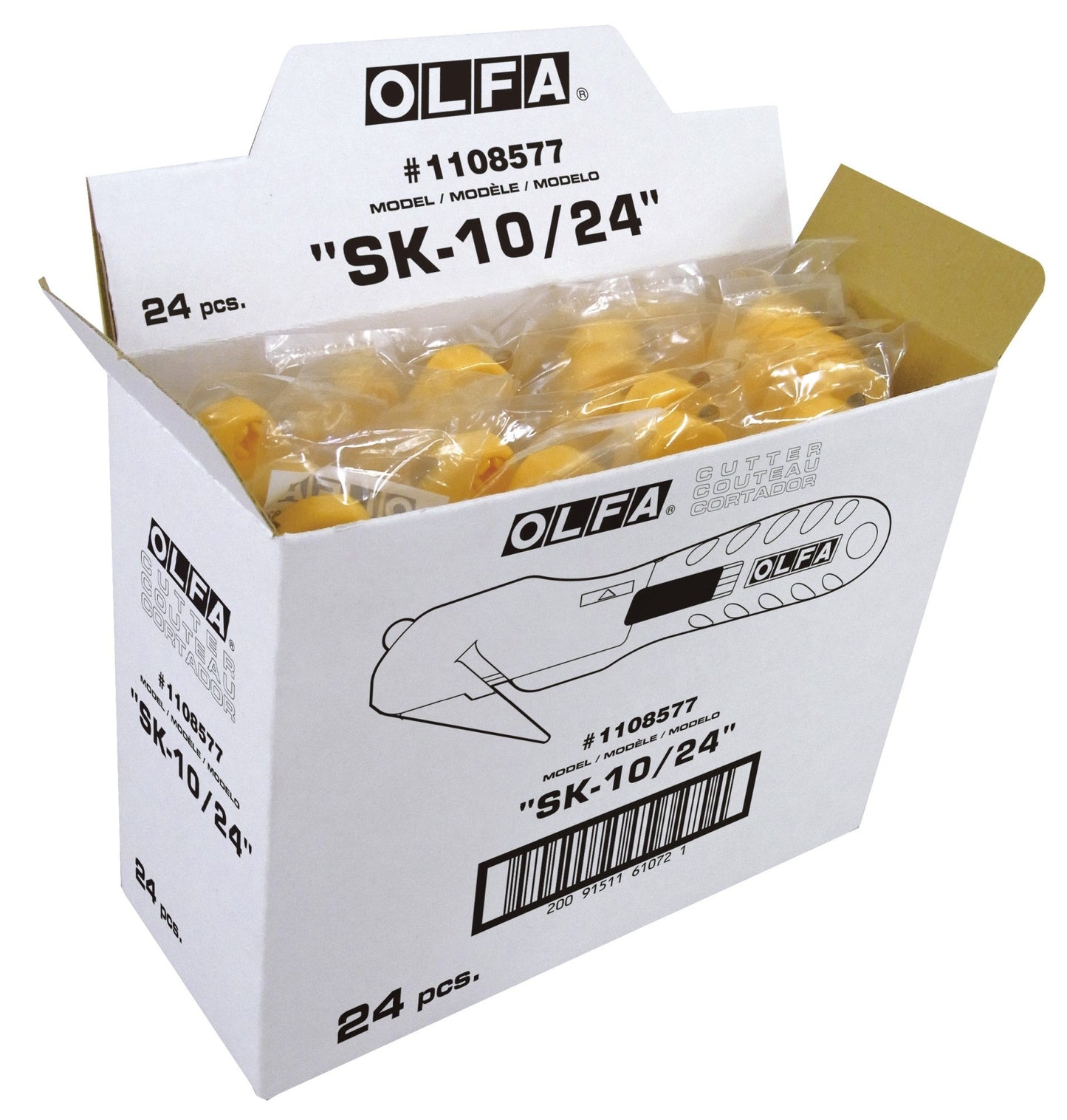 Olfa Cúter de seguridad pico de pato con cuchilla oculta SK - 10 - Ferrotecnia