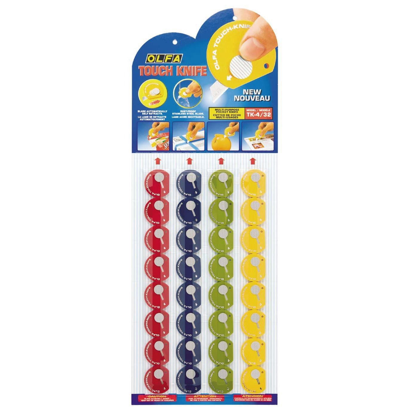 Olfa TK-4/32 - Présentoir de 32 mini cutters