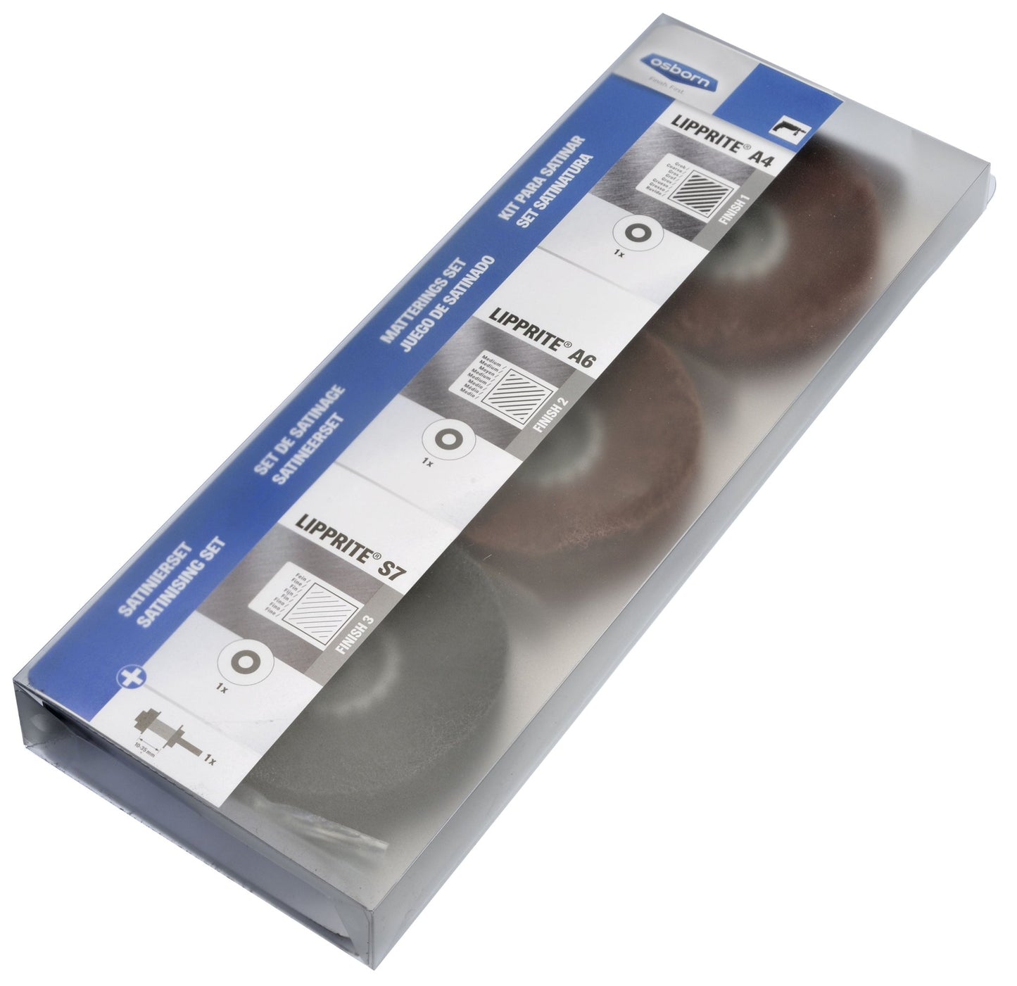 Osborn 8603600004 - Kit ruedas fibra sin tejer para satinar 4 piezas para 4.000 (r.p.m) - Ferrotecnia