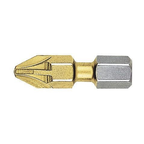 Witte Pozidriv (PZ) Bit BITFLEX TIN Guide 1/4" Short