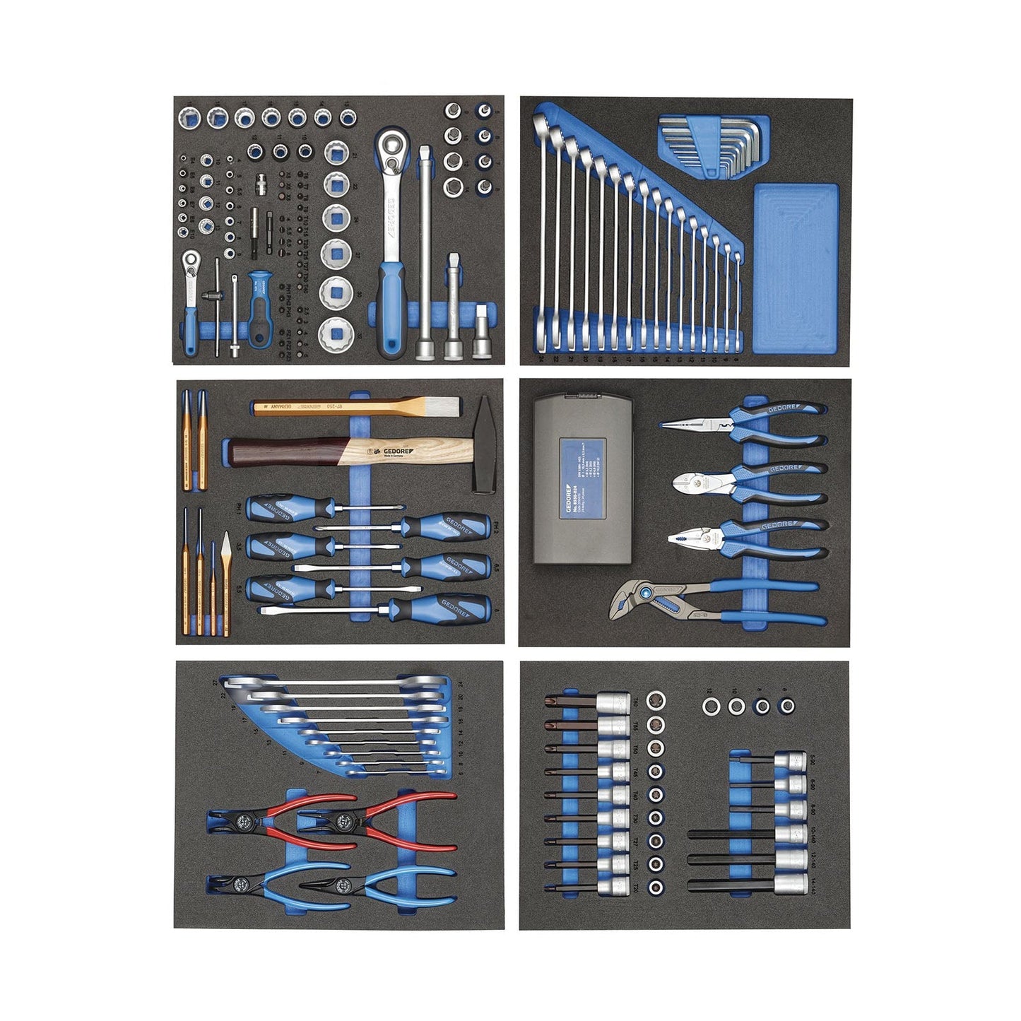 GEDORE 2005-TS-190 - 2005 7-drawer tool trolley with 190-piece tool assortment