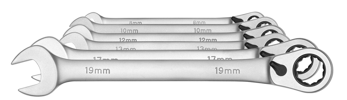 GEDORE rouge R07205106 - Jeu de 6 clés mixtes à cliquet, 8-19 mm