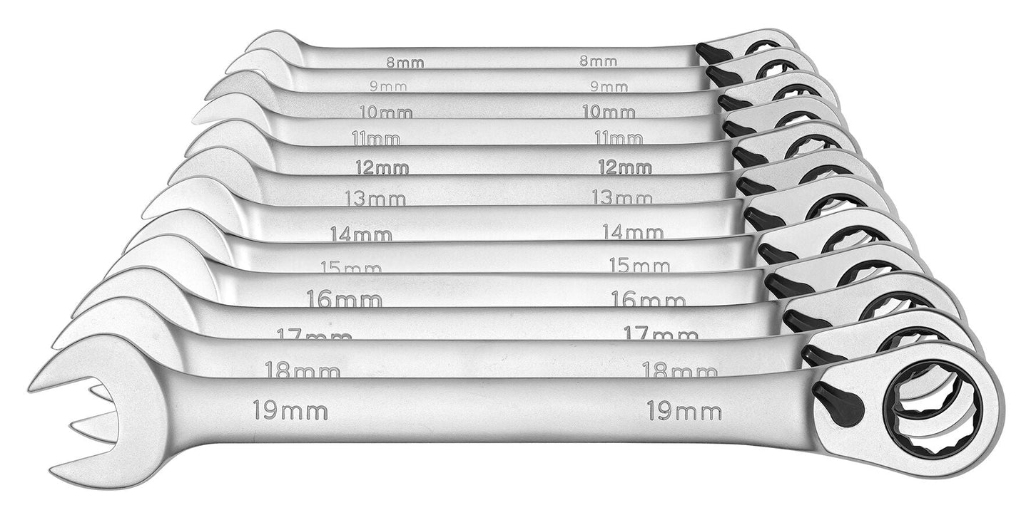 GEDORE rouge R07205112 - Jeu de 12 clés mixtes à cliquet 8-19 mm