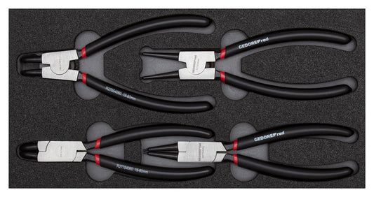 GEDORE red R22150017 - Circlip Pliers Set, CT 2/6 Module, 4 Pieces (3301716)