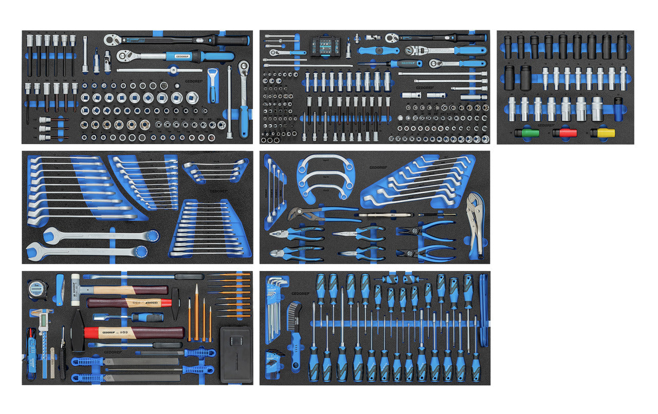 GEDORE 2005 XL-S-466 - 2005 XL 8-drawer workshop trolley with 466-piece tool set