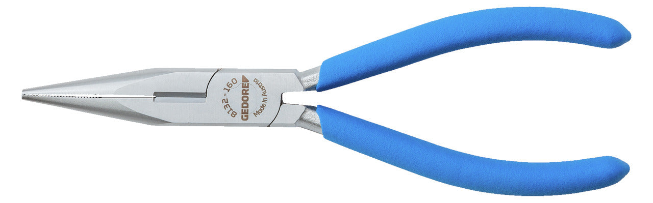 GEDORE 8132-160 TC - Semi-round nose pliers, straight