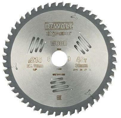 DeWalt DT4323-QZ - Hoja para sierra circular estacionaria, 250 x 30 mm, 48D ATB +10º