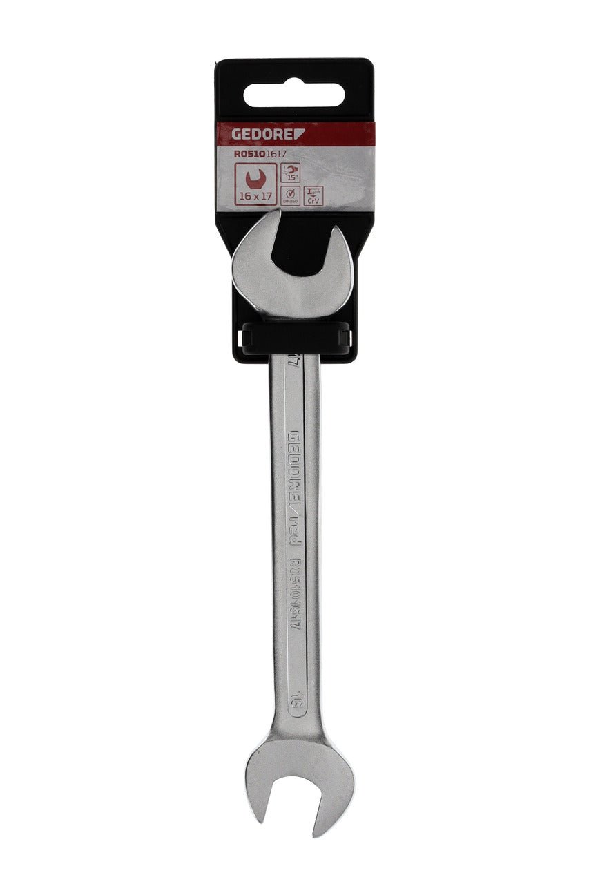 R05101617 - Llave fija de doble boca abierta 16x17 mm L=205 mm - Ferrotecnia