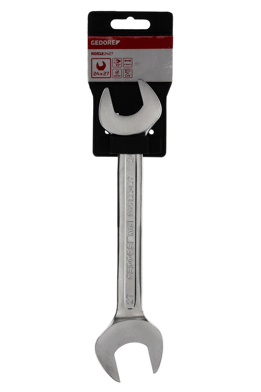R05122427 - Llave fija de doble boca abierta 24x27 mm L=245 mm - Ferrotecnia