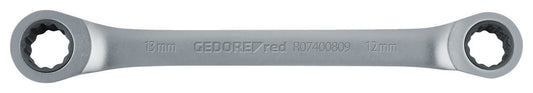 R07401618 - Llave de carraca poligonal doble, recta, 16x18 mm - Ferrotecnia