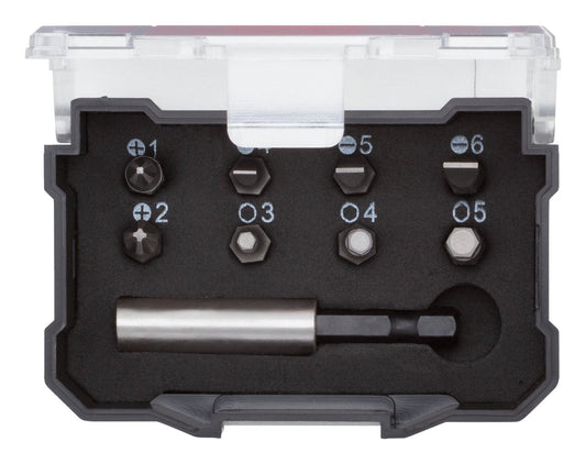 R33005009 - Juego de puntas 1/4" PH+SL+hexagonal con portapuntas magnético, 9 piezas - Ferrotecnia
