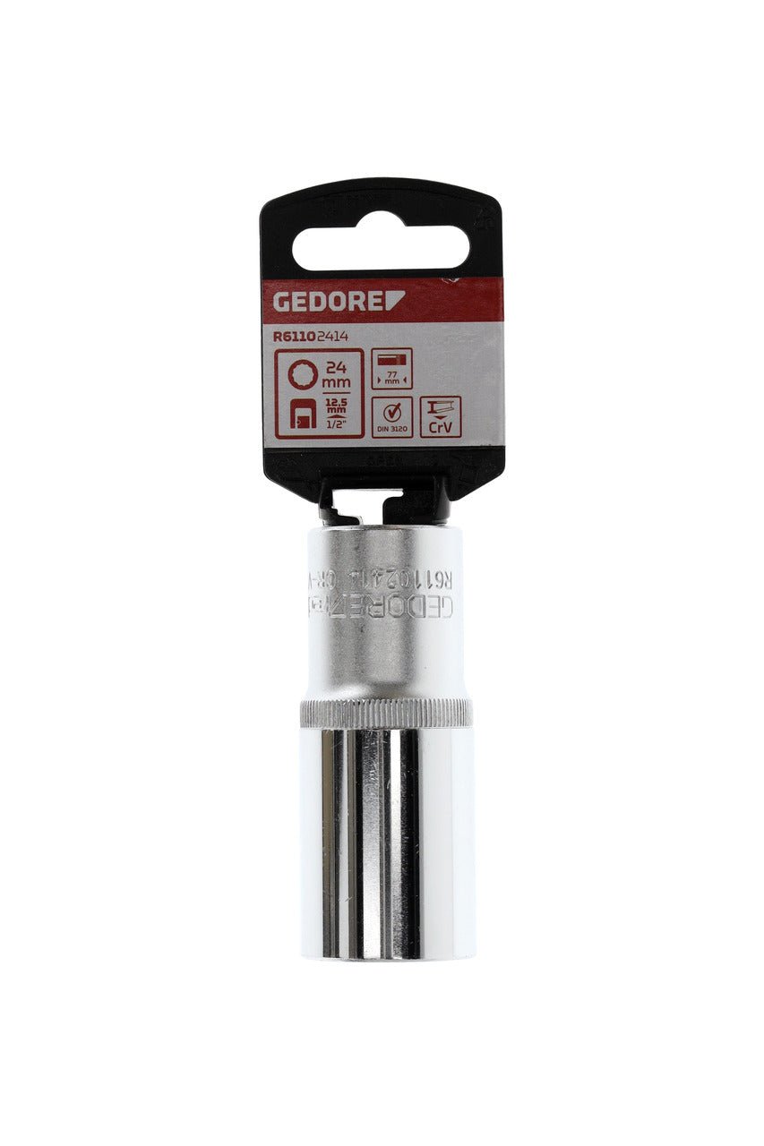 R61102414 - Vaso 1/2", bi - hexagonal, 24 mm L=77 mm - Ferrotecnia