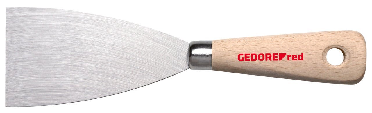 R93400060 - Espátula An. 60 mm, mango de madera con agujero - Ferrotecnia