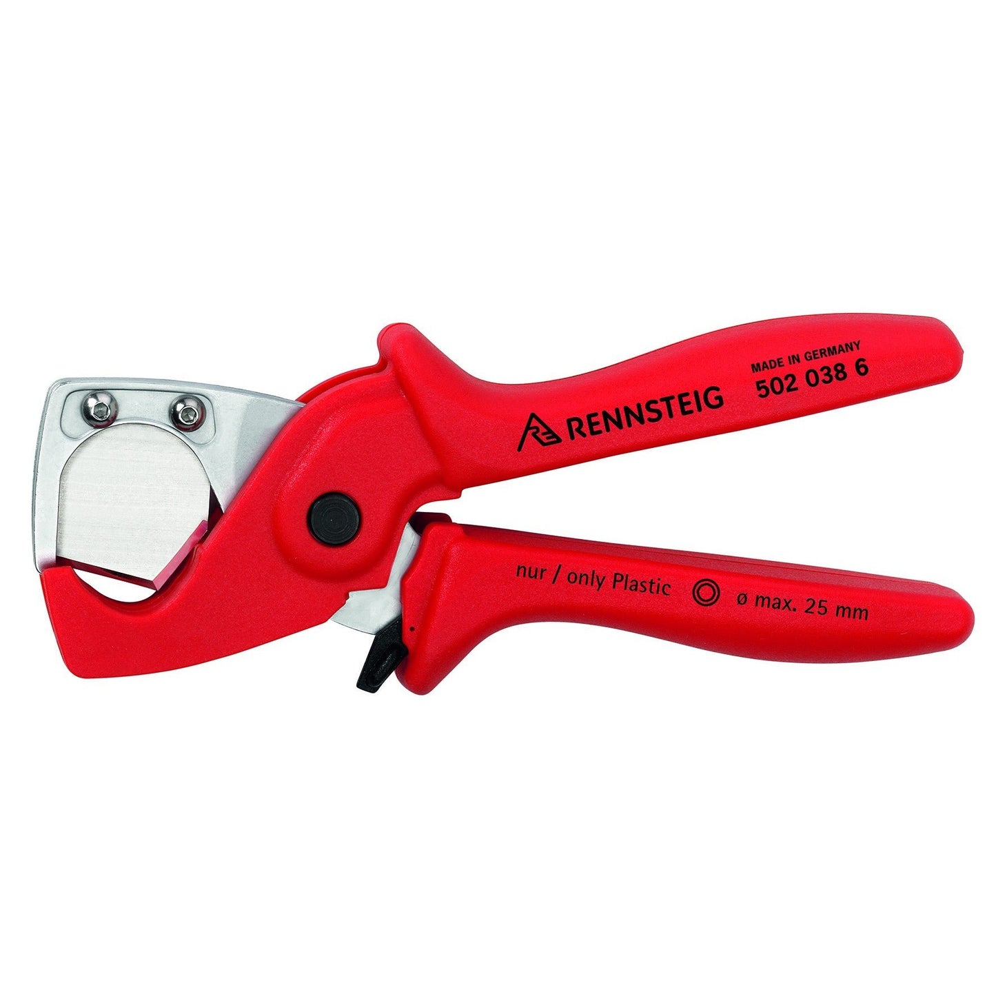 Rennsteig 502 038 6 - Rennsteig PVC pipe cutter with cutting capacity up to 25 mm.