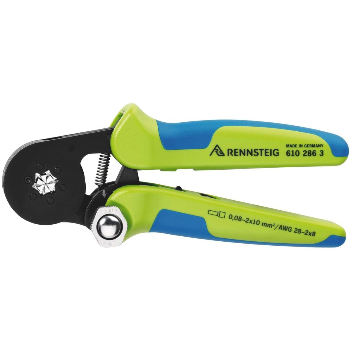 Rennsteig 610 286 3 - Rennsteig self-adjusting crimping tool for hollow ferrules from 0.08 to 10/16 mm2 (hexagon crimping)