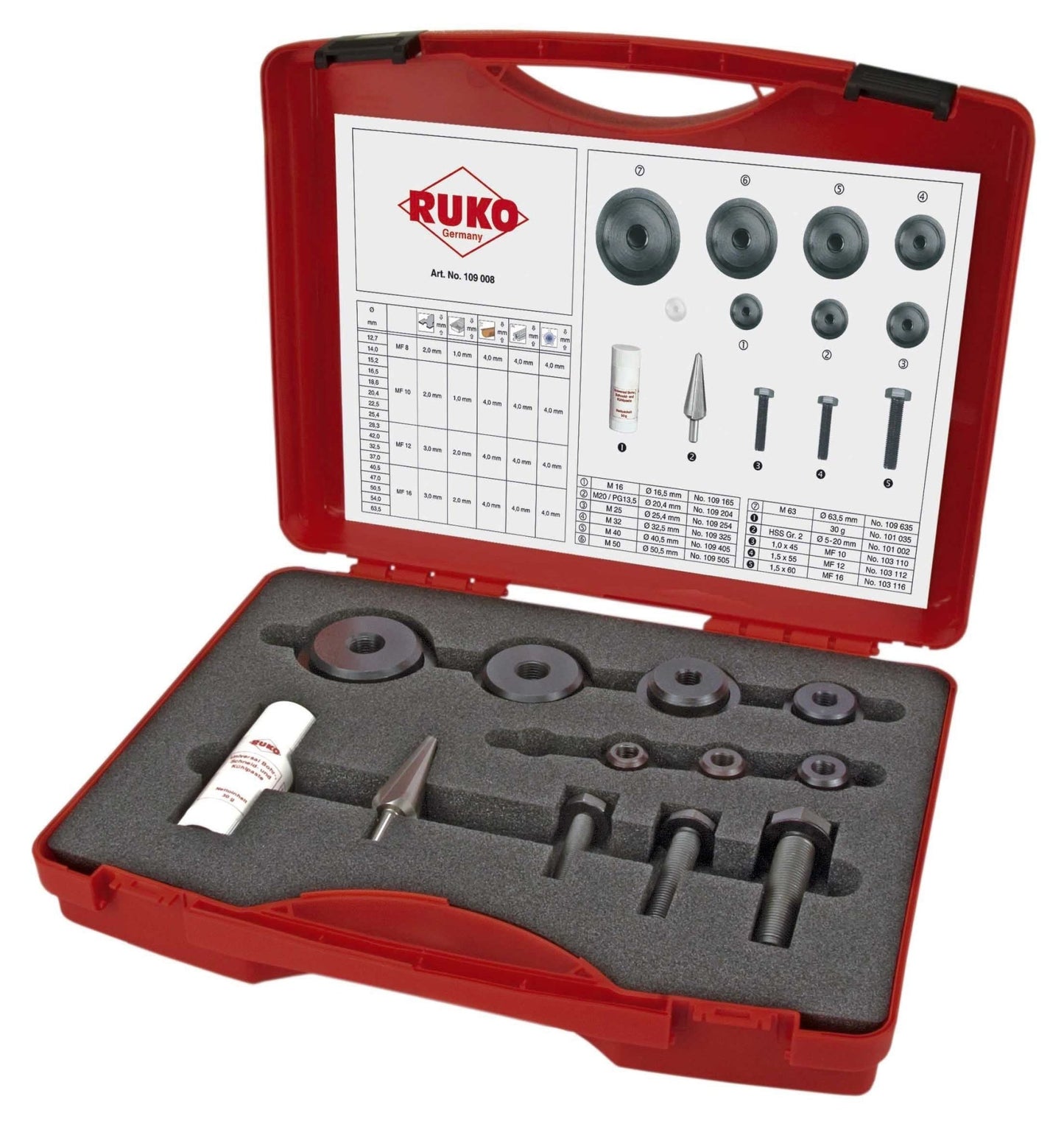 Ruko 109008 - Juego de 7 punzonadores de tornillo - Ferrotecnia