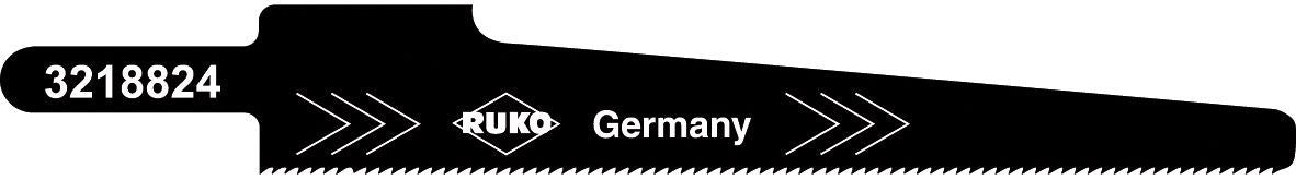 Ruko 3218824 - Pack de 5 sierras de calar acero de corte ultra rápido para sierras neumáticas de carrocería, 96 mm (paso 1 mm) - Ferrotecnia