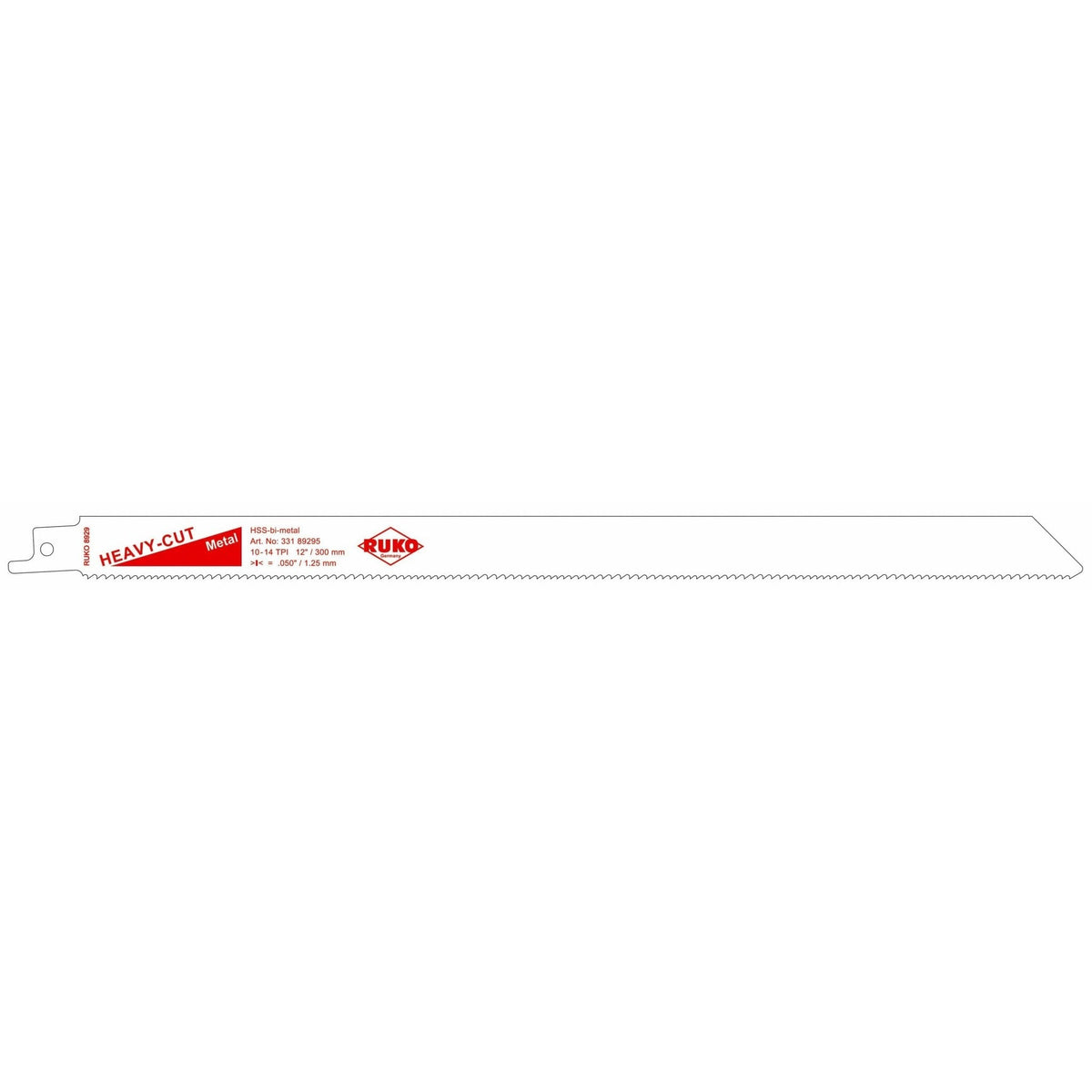 Ruko 33189295 - Pack de 5 sierras de sable acero de corte ultra rápido (Bosch S 1225 VF) Largo 300 mm; Paso 1,8/2,4 mm - Ferrotecnia