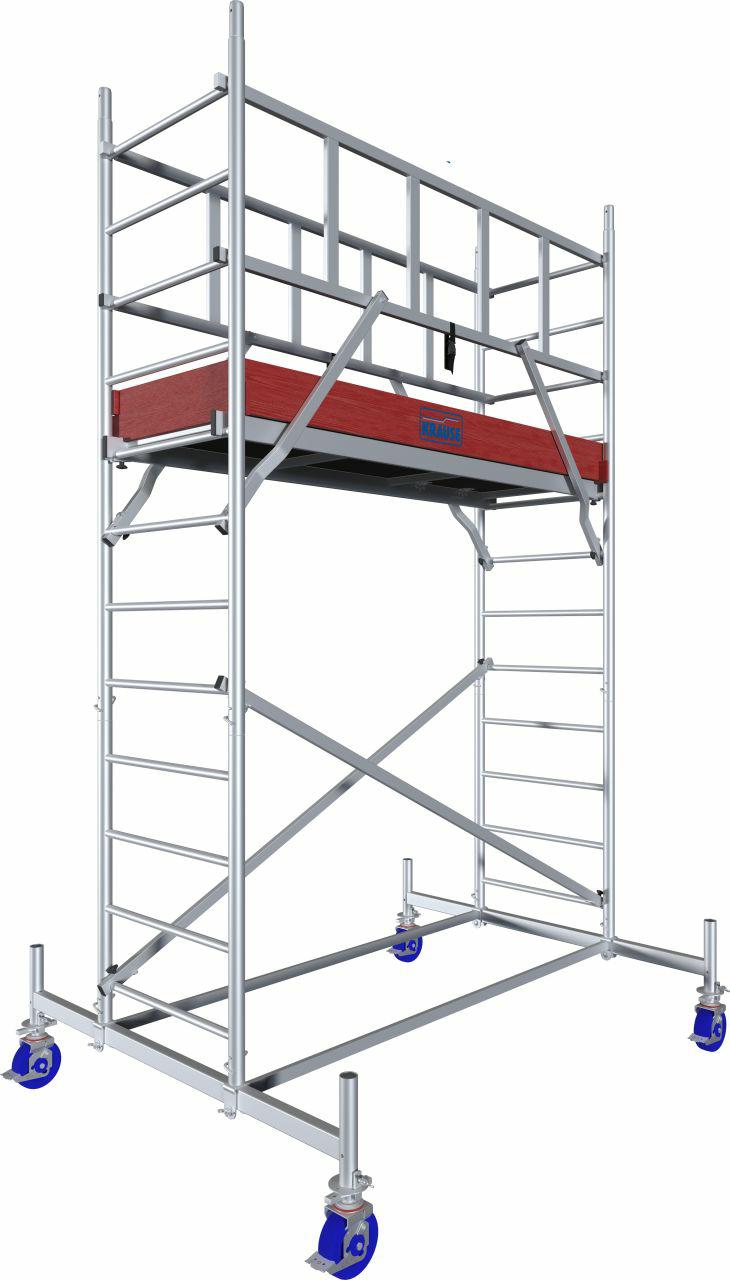 Krause 940094P - Andamio móvil de aluminio ProTec, 2,0x0,70 m, altura de trabajo 4,30 m