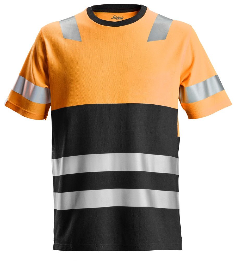 Snickers Workwear - 2534 Camiseta de manga corta de alta visibilidad clase 1 naranja - negro - Ferrotecnia