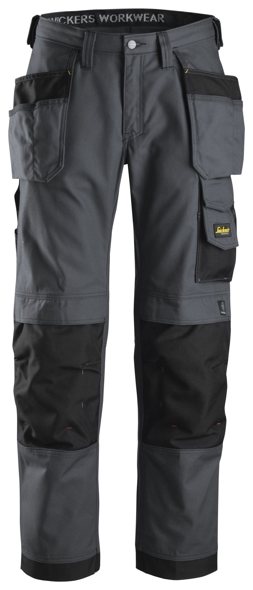 Snickers Workwear - 3214 Pantalones largos de trabajo Canvas+ bolsillos flotantes Gris acero / Negro - Ferrotecnia