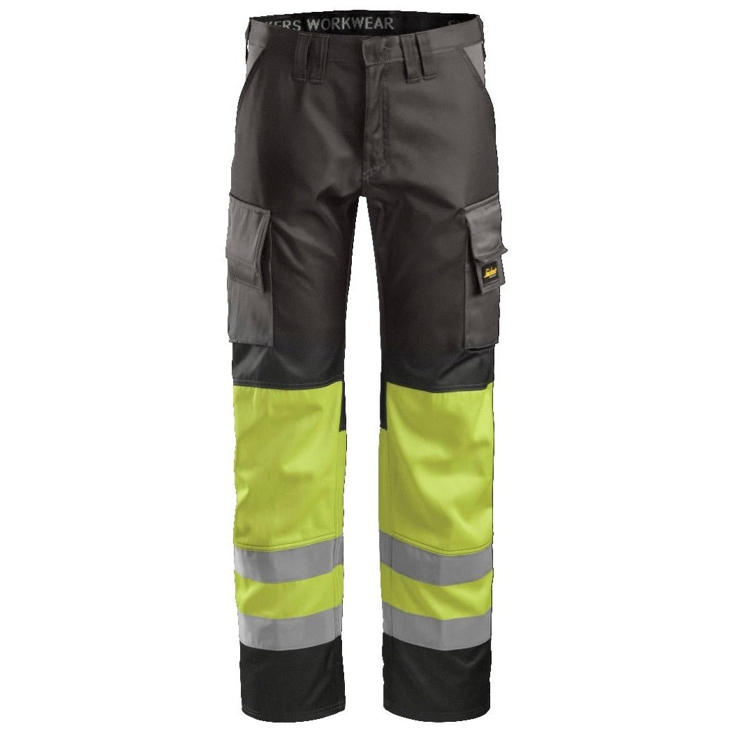 Snickers Workwear 38337466046 - 3833 Pantalón Alta Visibilidad Clase 1 gris antracita-amarillo talla 46