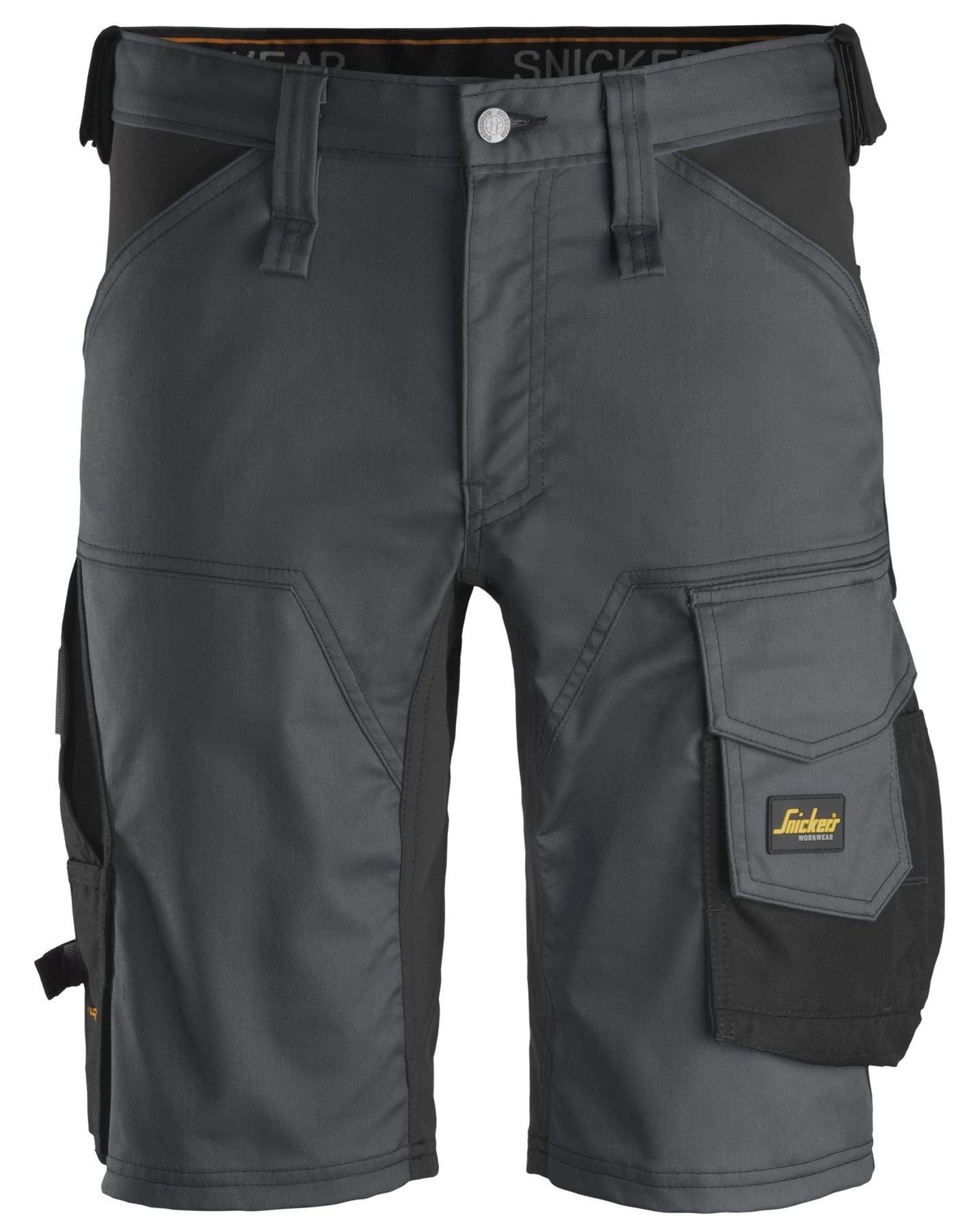 Snickers Workwear - 6143 Pantalones cortos de trabajo elásticos Slim Fit AllroundWork gris acero/ negro - Ferrotecnia