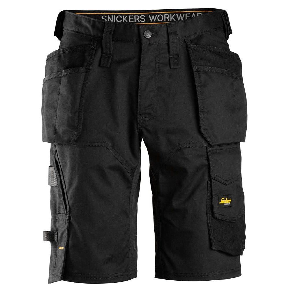 Snickers Workwear - 6151 Pantalones cortos de trabajo elásticos de ajuste holgado AllroundWork con bolsillos flotantes negro - Ferrotecnia