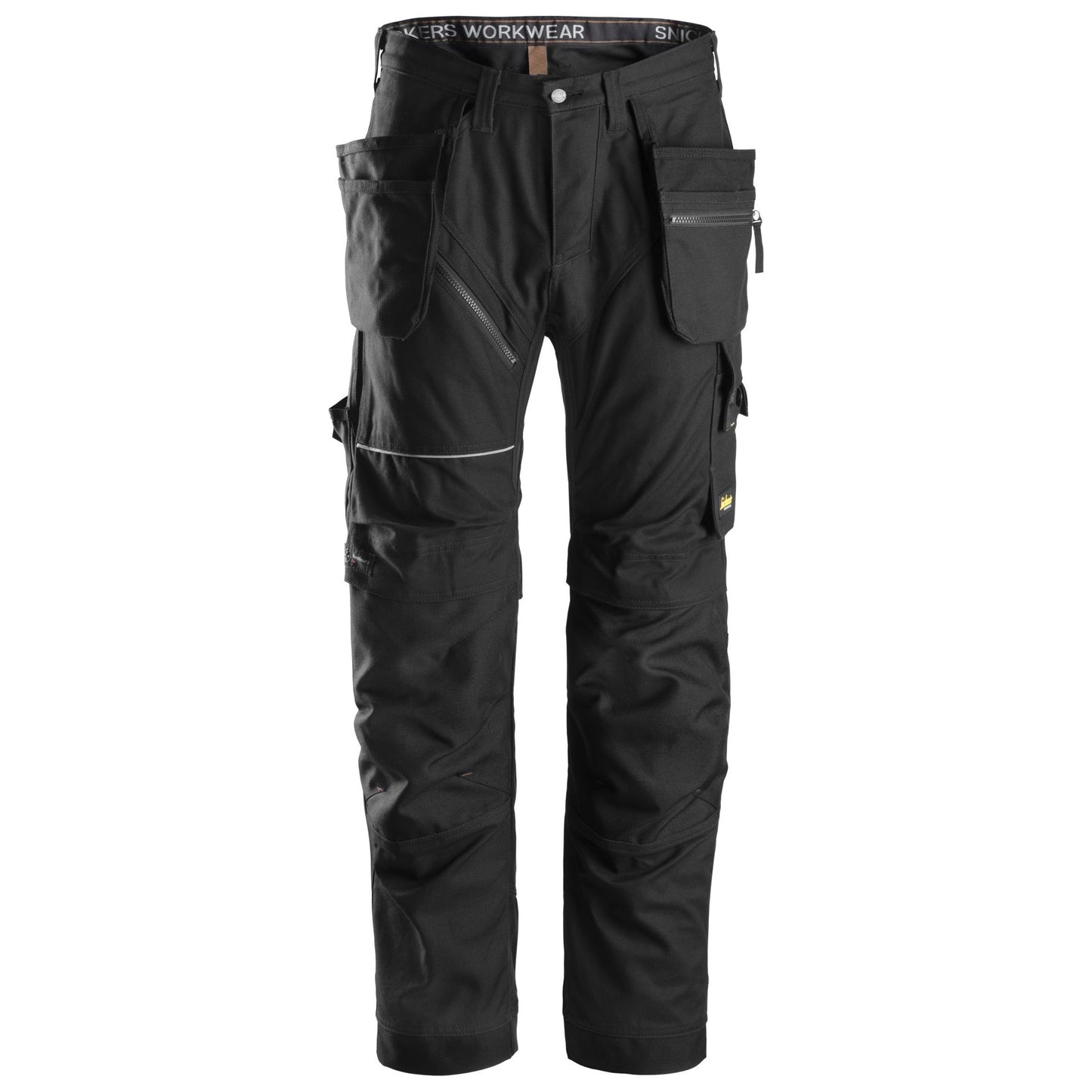 Snickers Workwear 62150404158 - 6215 RuffWork Cotton Long Trousers with Floating Pockets Black Size 158