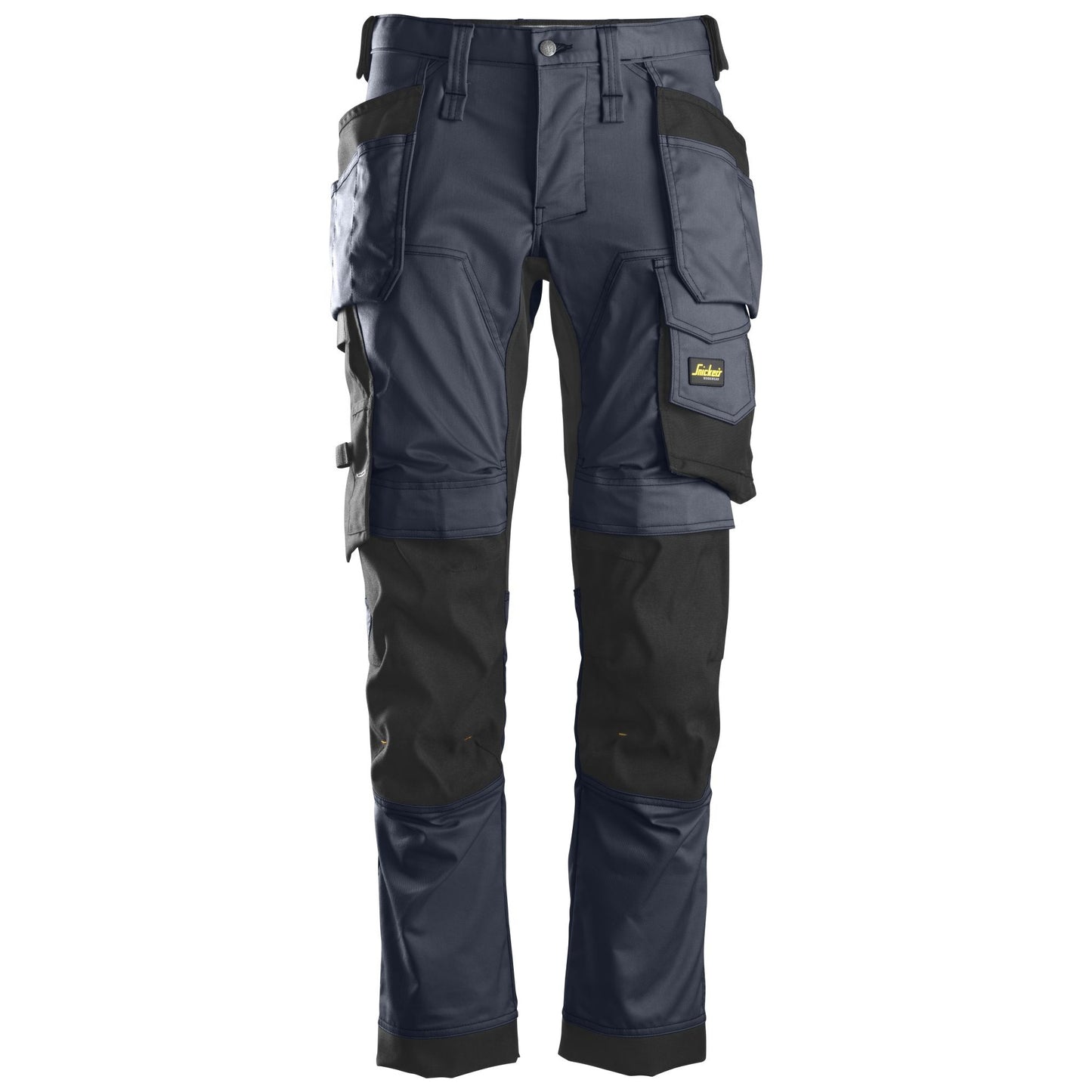 Snickers Workwear 62419504196 - AllroundWork Stretch Trousers with Floating Pockets Navy Blue-Black Size 196