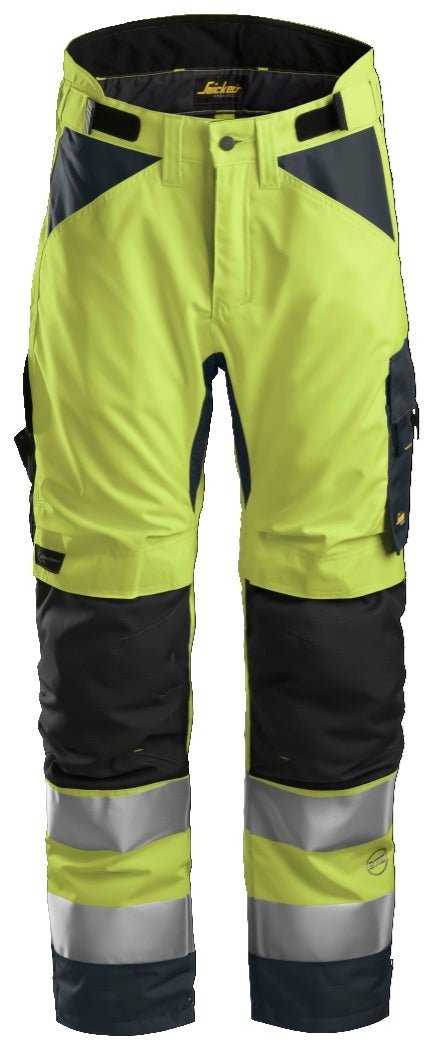 Snickers Workwear 66396658005 - 6639 Pantalón largo aislantes 37.5® AV cl.2 AllroundWork amarillo/ gris acero M - Ferrotecnia