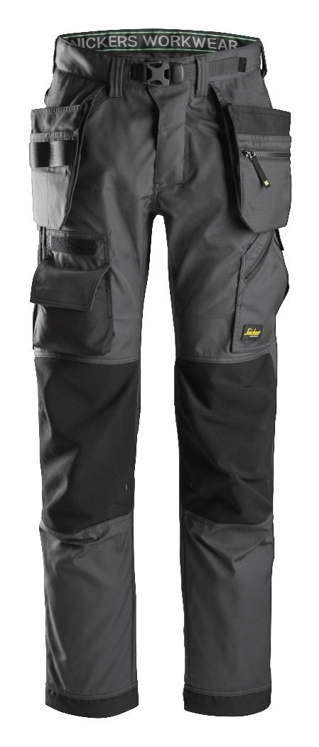 Snickers Workwear - 6923 Pantalones largos de solador bolsillos flotantes FlexiWork gris acero/ negro - Ferrotecnia