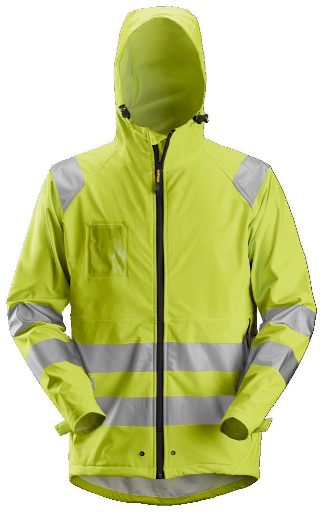 Snickers Workwear - 8233 Chaqueta impermeable PU de alta visibilidad clase 3 amarilla - Ferrotecnia