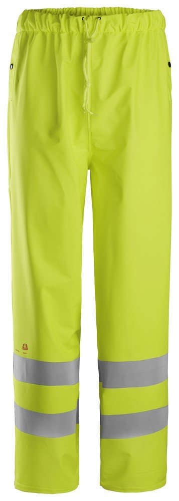 Snickers Workwear - 8267 Pantalones largos impermeables PU de alta visibilidad clase 2 ProtecWork amarillo - Ferrotecnia