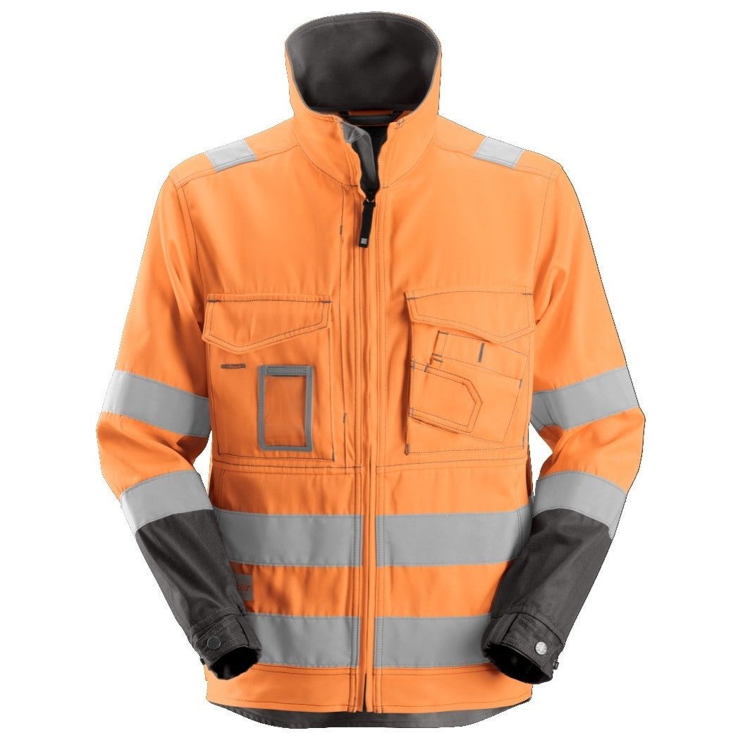 Snickers Workwear - 1633 Class 3 Hi-Visibility Jacket, Orange/Anthracite Grey