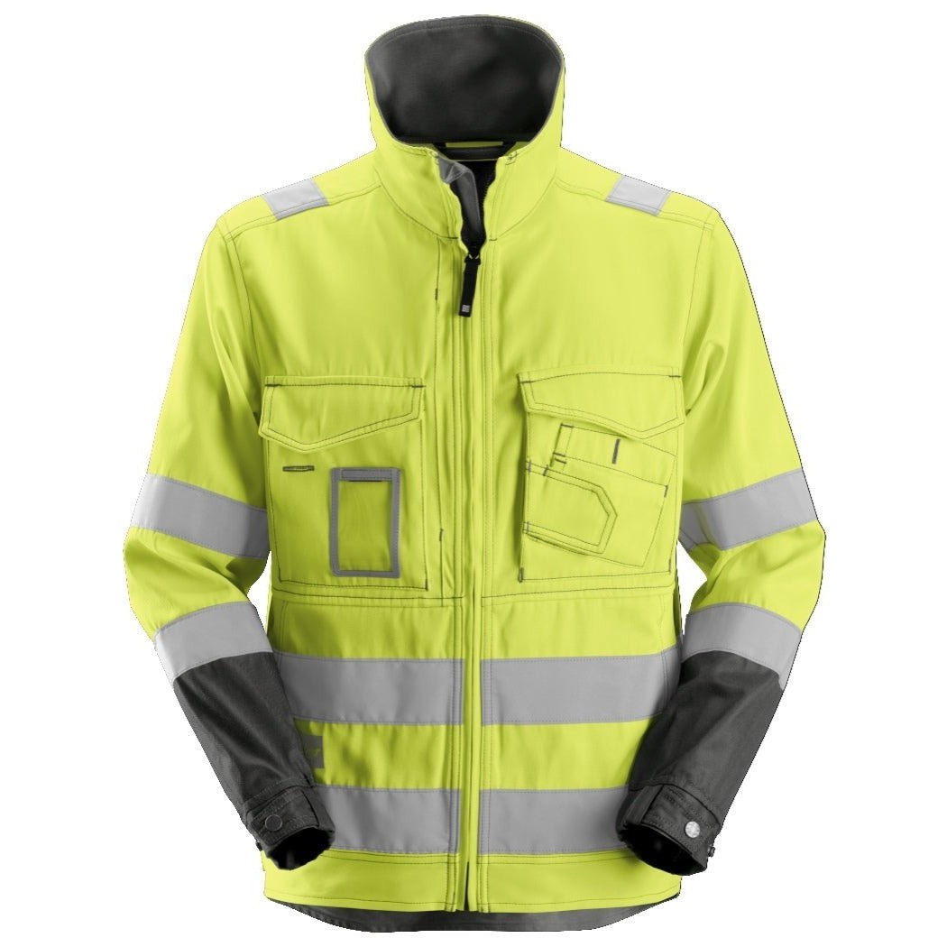 Snickers Workwear - 1633 Chaqueta de alta visibilidad clase 3 amarillo/ gris antracita