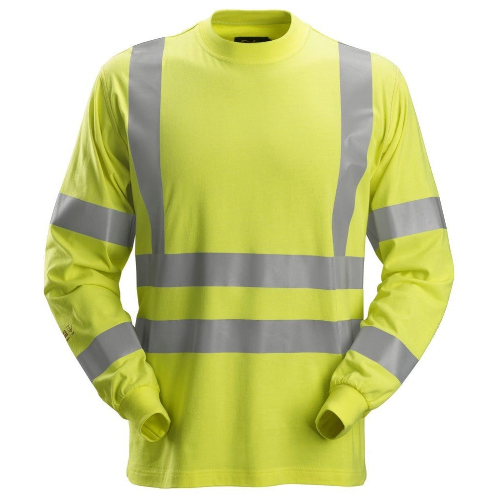Snickers Workwear - 2461 ProtecWork High Visibility Class 3 Long Sleeve T-Shirt Yellow