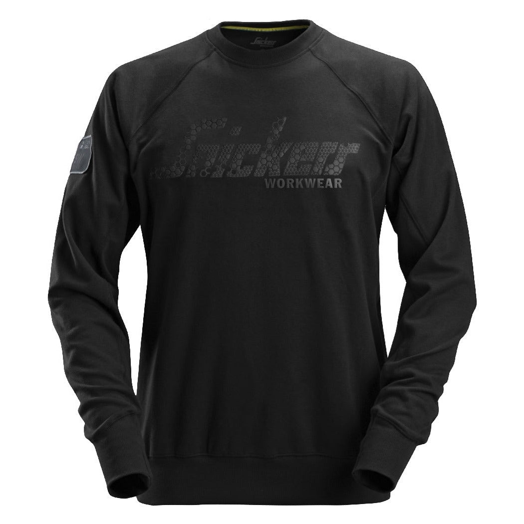 Snickers Workwear 2882 Black 3D Logo Sweatshirt