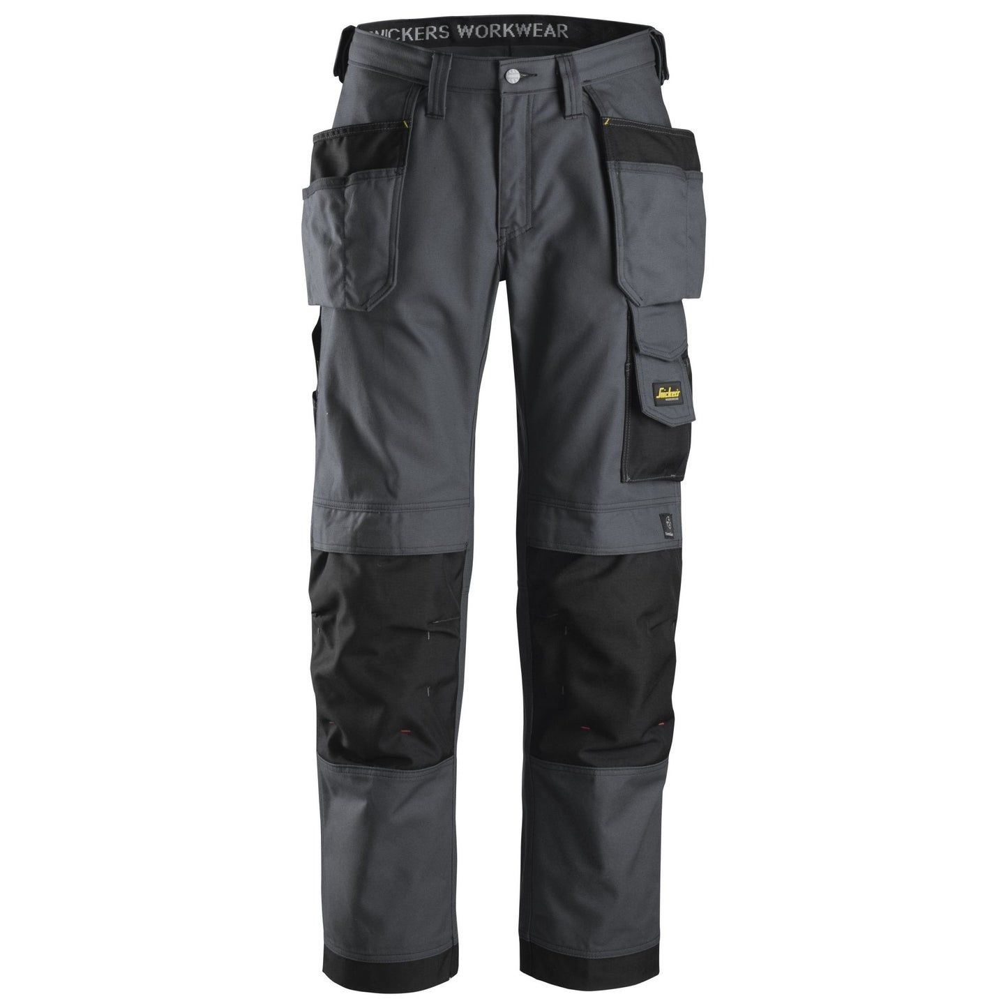 Snickers Workwear - 3214 Canvas Work Trousers with Floating Pockets, Steel Grey/Black