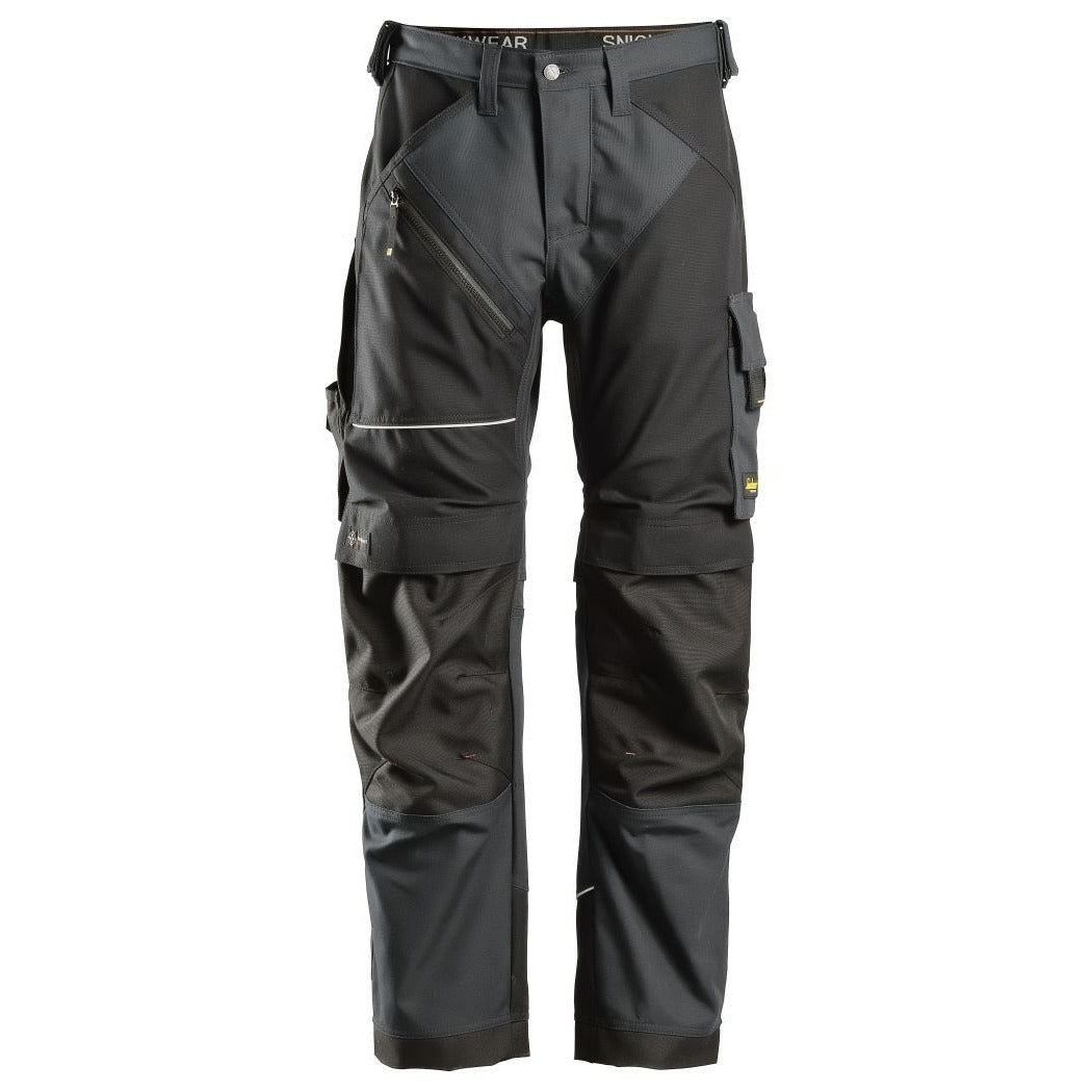 Snickers Workwear - 6314 Canvas+ RuffWork Long Trousers Steel Grey/Black