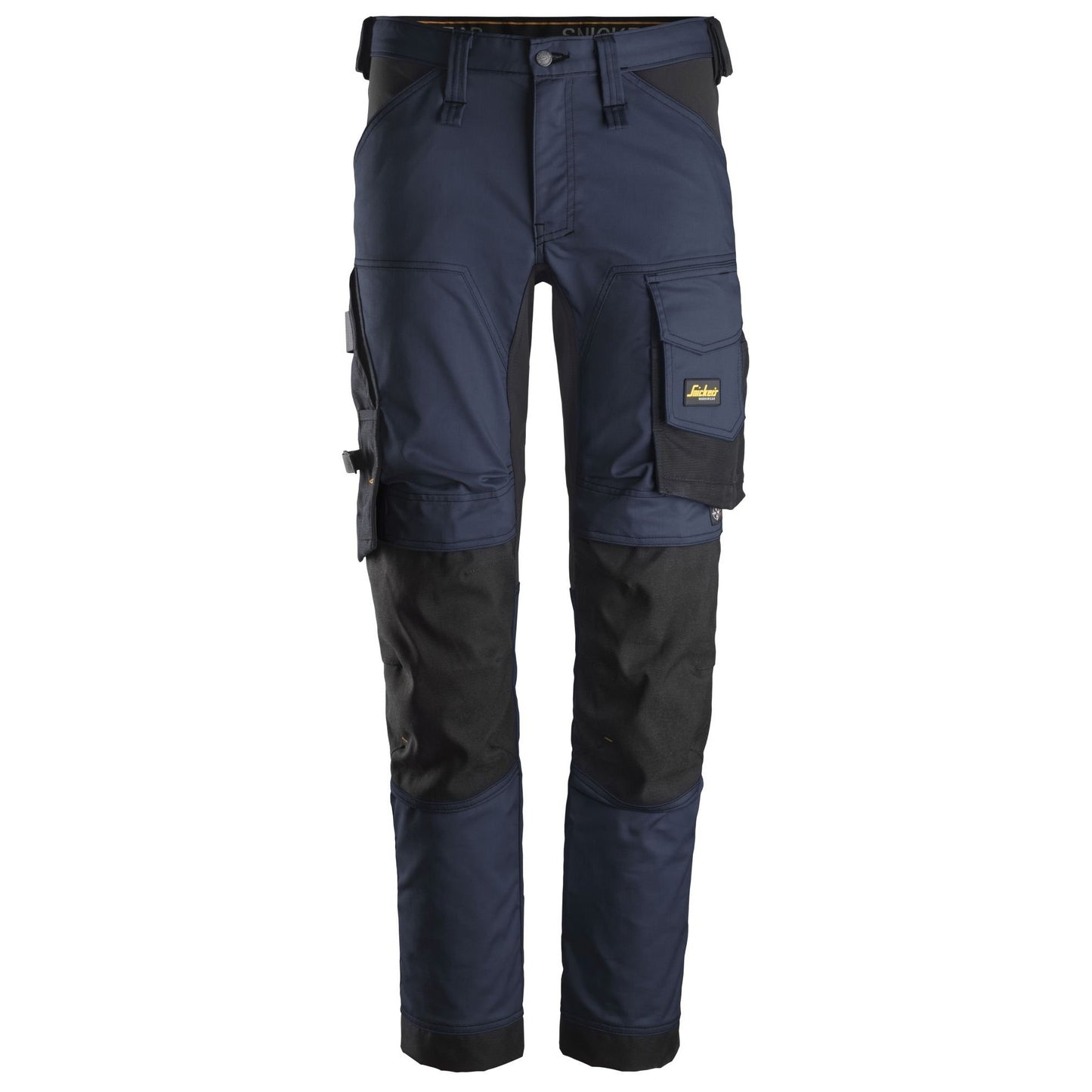Snickers Workwear - 6341 Pantalones largos de trabajo elásticos AllroundWork Slim Fit color azul marino/ negro