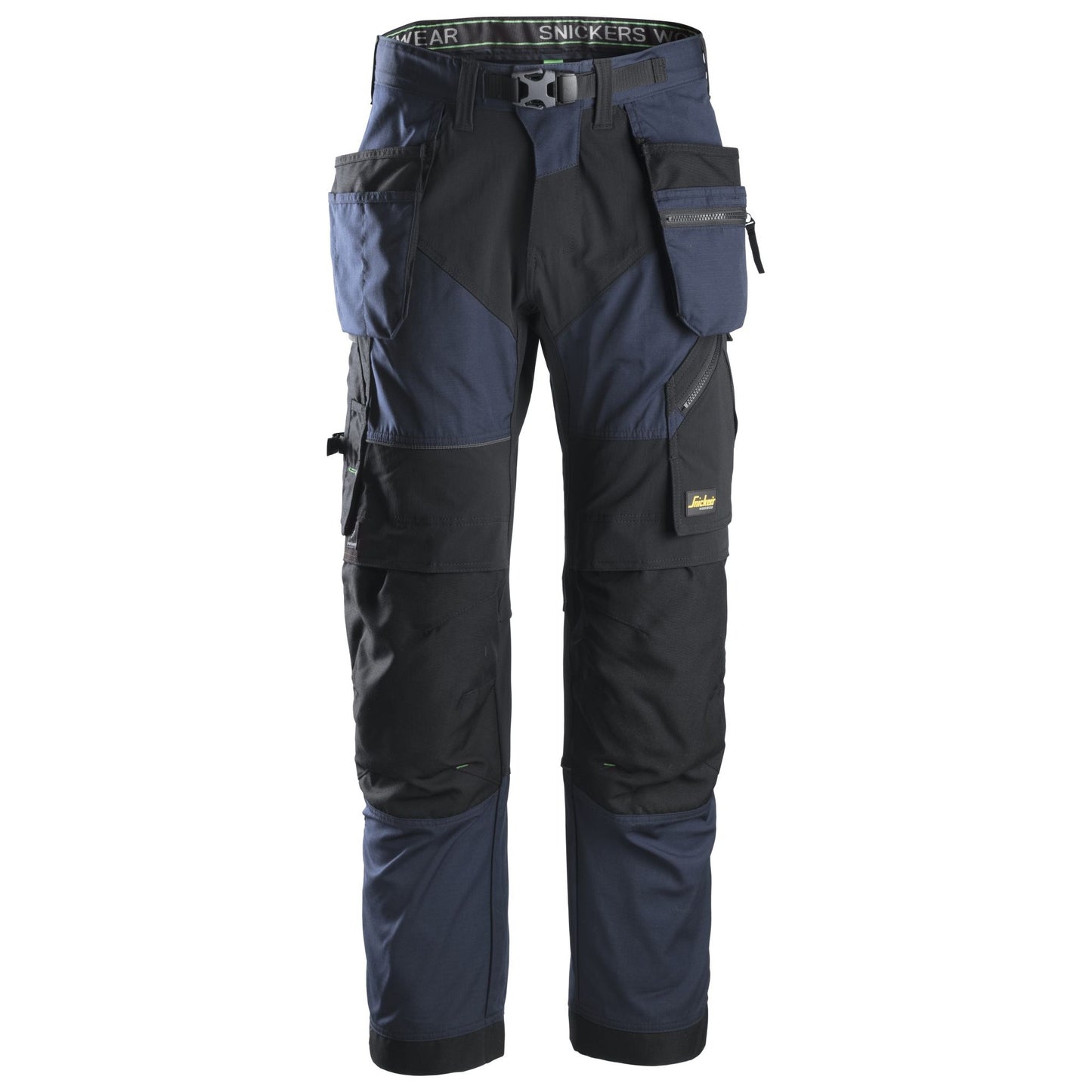 Snickers Workwear - 6902 FlexiWork Long Trousers with Floating Pockets, Navy/Black