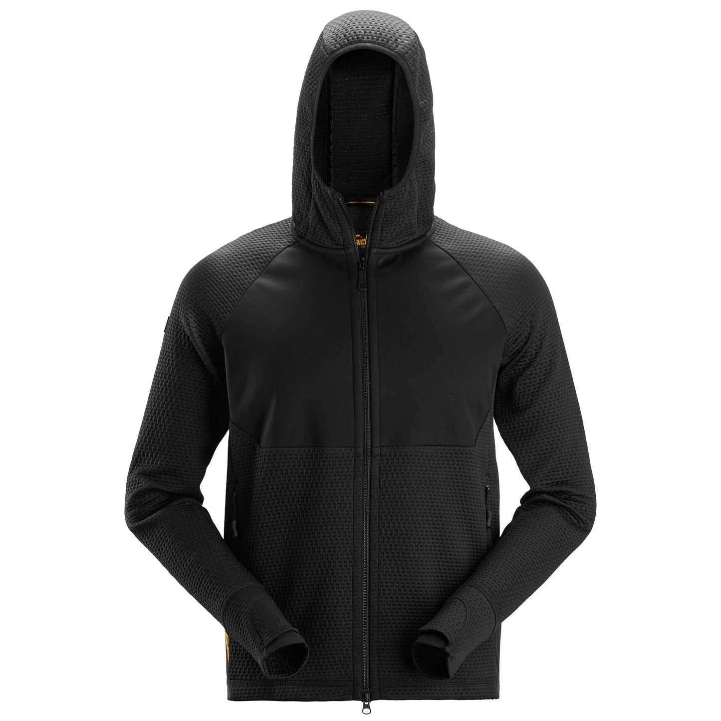 Snickers Workwear - 8405 Black FlexiWork Mid-Zip Hooded Jacket