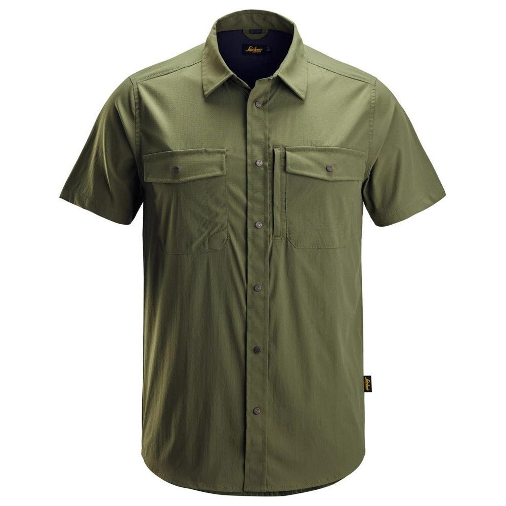Snickers Workwear - 8520 LiteWork Wicking Short-Sleeve Shirt, Khaki
